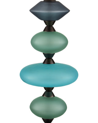 Nereid One Light Table Lamp in Blue / Metallic Black