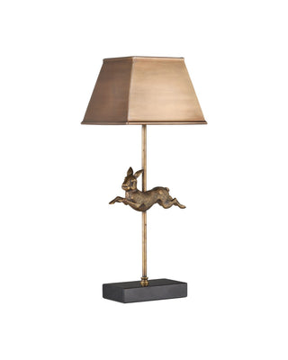 Patter One Light Table Lamp in Vintage Brass / Black
