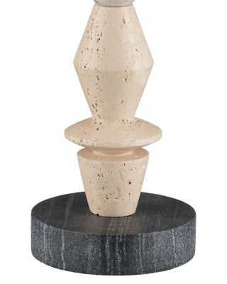 Cairn One Light Table Lamp in Natural / Midnight Black