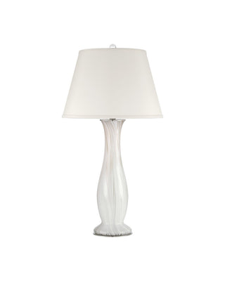 Penna One Light Table Lamp in Light Gray / Off-White