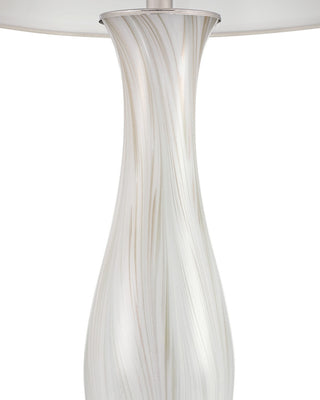 Penna One Light Table Lamp in Light Gray / Off-White