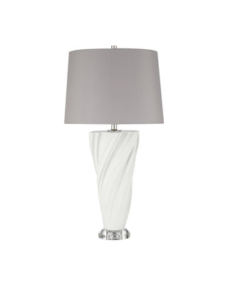 Ascension One Light Table Lamp in Off-White / Clear