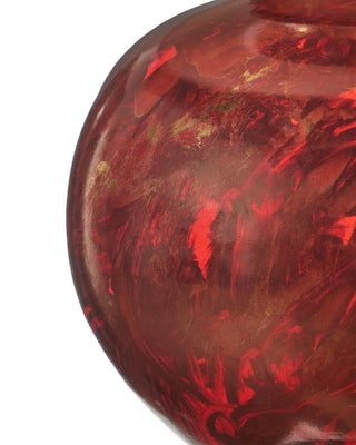 Lutz One Light Table Lamp in Dark Red / Gold