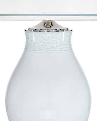 Ketty One Light Table Lamp in Off-White / Celadon Green