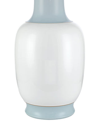 Kora One Light Table Lamp in Off-White / Light Blue