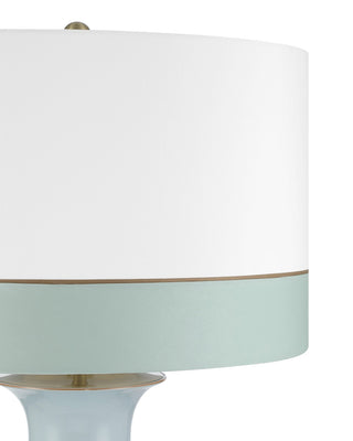 Kora One Light Table Lamp in Off-White / Light Blue