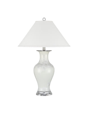 Crystalline One Light Table Lamp in Off-White / Clear