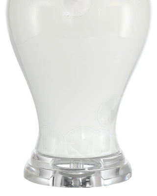 Crystalline One Light Table Lamp in Off-White / Clear
