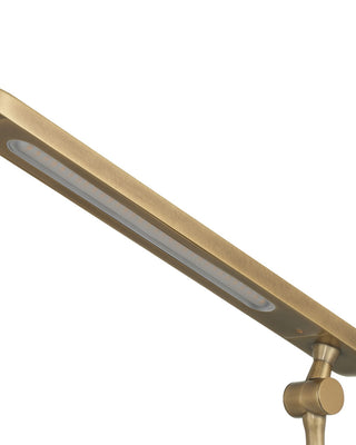 Hanford LED Table Lamp in Polished Antique Brass / Brown
