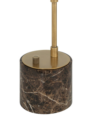 Hanford LED Table Lamp in Polished Antique Brass / Brown