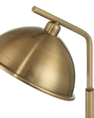 Dossier LED Table Lamp in Polished Antique Brass / White