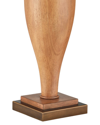 Lignum One Light Table Lamp in Chestnut