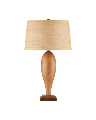 Lignum One Light Table Lamp in Chestnut