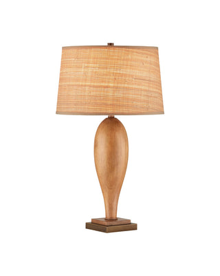 Lignum One Light Table Lamp in Chestnut