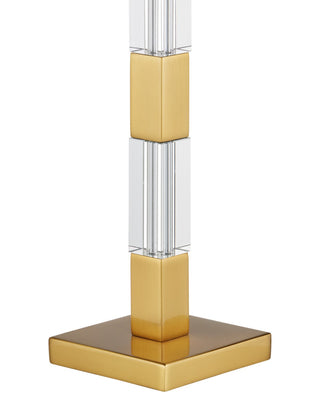 Toshiro One Light Table Lamp in Clear / Satin Brass