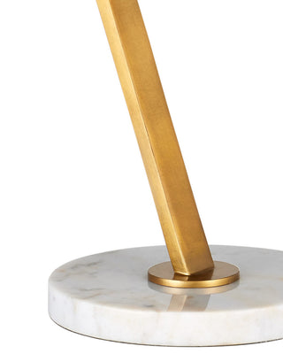 Brachium Two Light Table Lamp in Antique Brass / Natural White