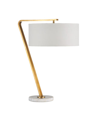 Brachium Two Light Table Lamp in Antique Brass / Natural White