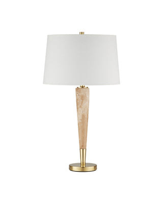 Battus One Light Table Lamp in Natural / Satin Brass