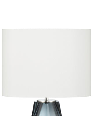 Danza One Light Table Lamp in Blue / Clear / Polished Nickel