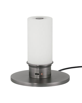 Danza One Light Table Lamp in Blue / Clear / Polished Nickel