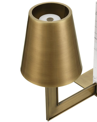 Pilote One Light Table Lamp in Natural / Polished Antique Brass
