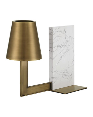 Pilote One Light Table Lamp in Natural / Polished Antique Brass