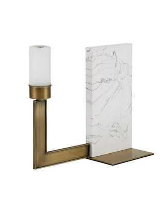 Pilote One Light Table Lamp in Natural / Polished Antique Brass