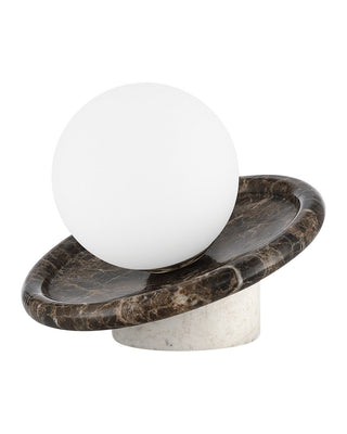 Navigation LED Table Lamp in Brown / White / Opaque