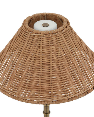 Skitter One Light Table Lamp in Natural / Antique Brass