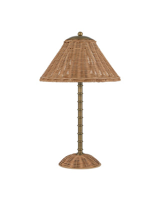 Skitter One Light Table Lamp in Natural / Antique Brass