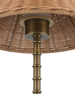 Skitter One Light Table Lamp in Natural / Antique Brass