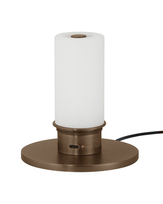 Skitter One Light Table Lamp in Natural / Antique Brass