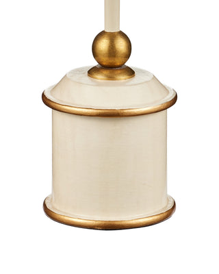 Daphne One Light Table Lamp in Ivory / Gold