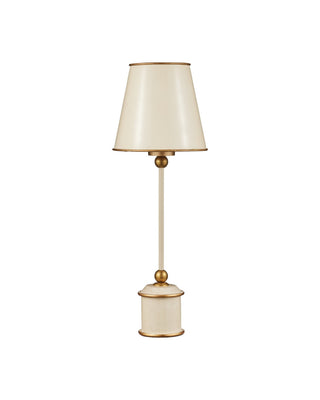 Daphne One Light Table Lamp in Ivory / Gold