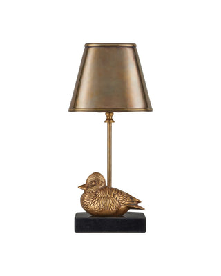 Migratory One Light Table Lamp in Vintage Brass / Black