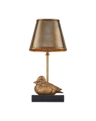Migratory One Light Table Lamp in Vintage Brass / Black