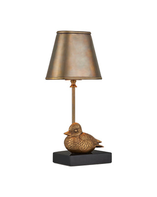 Migratory One Light Table Lamp in Vintage Brass / Black