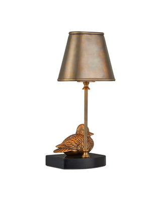 Migratory One Light Table Lamp in Vintage Brass / Black