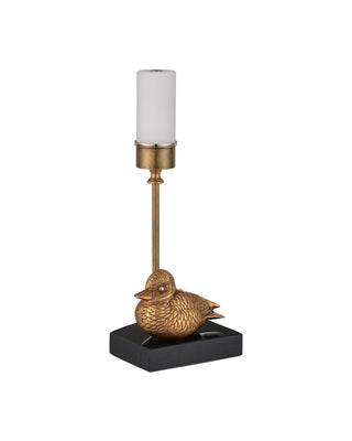 Migratory One Light Table Lamp in Vintage Brass / Black