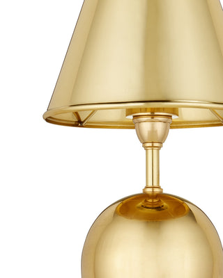 Volley One Light Table Lamp in Polished Brass
