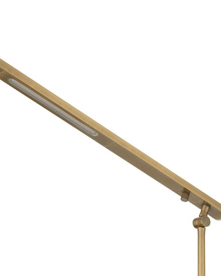 Hanford LED Floor Lamp in Polished Antique Brass / Brown