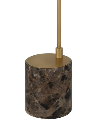 Hanford LED Floor Lamp in Polished Antique Brass / Brown