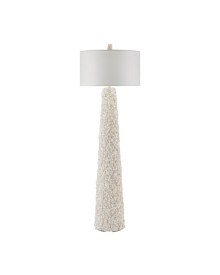 Turbinella One Light Floor Lamp in Sugar White / Natural