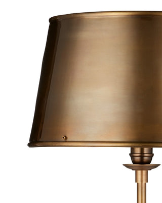 Callum One Light Floor Lamp in Antique Brass