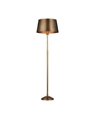Callum One Light Floor Lamp in Antique Brass