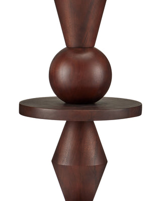 Cipher One Light Floor Lamp in Walnut Brown