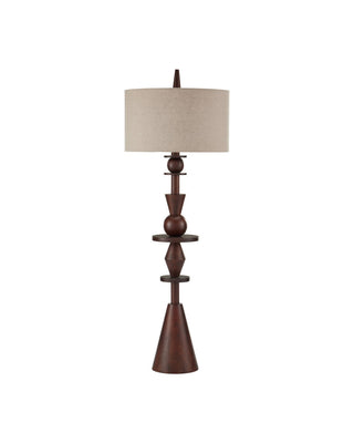 Cipher One Light Floor Lamp in Walnut Brown