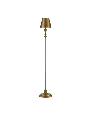 Viaggio One Light Floor Lamp in Polished Antique Brass