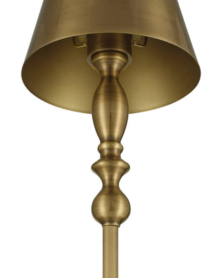 Viaggio One Light Floor Lamp in Polished Antique Brass