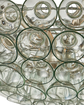 Eau de Vie Six Light Chandelier in Clear / Contemporary Silver Leaf / Contemporary Silver